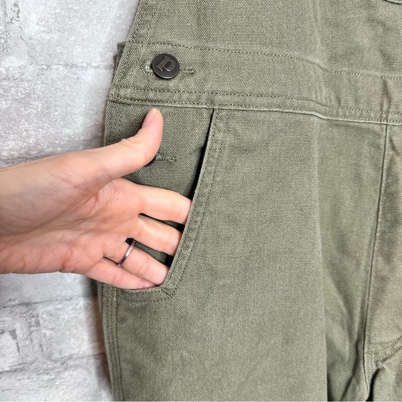 Woven Olive Green Women's Overalls Jumpsuit - Picture 7 of 15